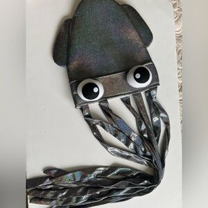 Holographic Squid w Tentacles Hat for Kids